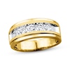 Thumbnail Image 1 of Now + Forever Men's Diamond Five-Stone Wedding Band 1 ct tw 10K Yellow Gold
