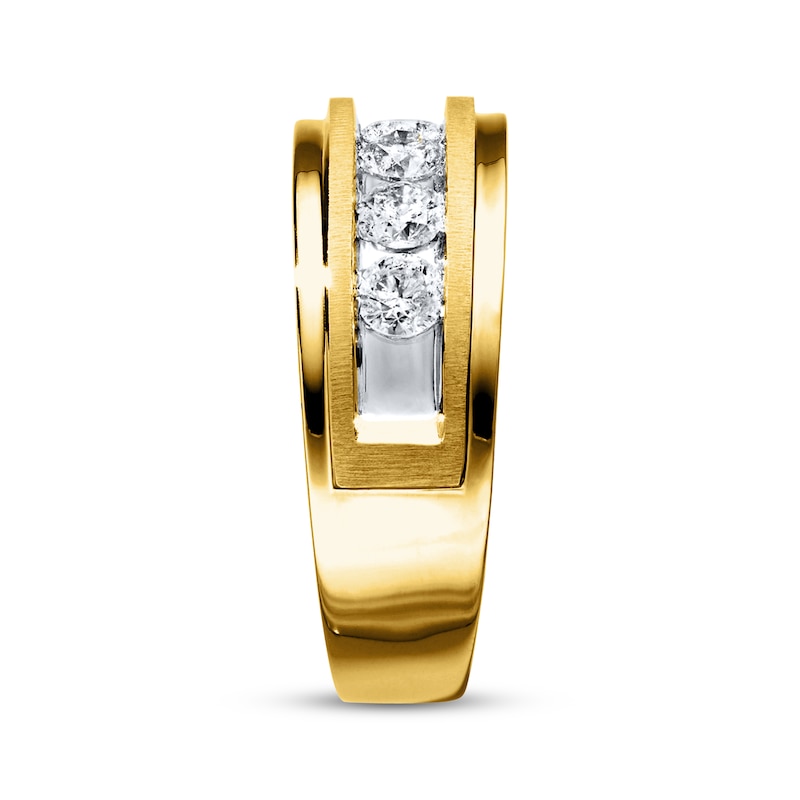 Main Image 2 of Now + Forever Men's Diamond Five-Stone Wedding Band 1 ct tw 10K Yellow Gold