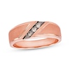 Thumbnail Image 1 of Now + Forever Men's Brown Diamond Wedding Band 1/10 ct tw 10K Rose Gold