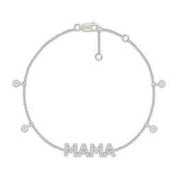 KAY Lab-Grown Diamonds "Mama" Bracelet 1/4 ct tw Sterling Silver 7.5"