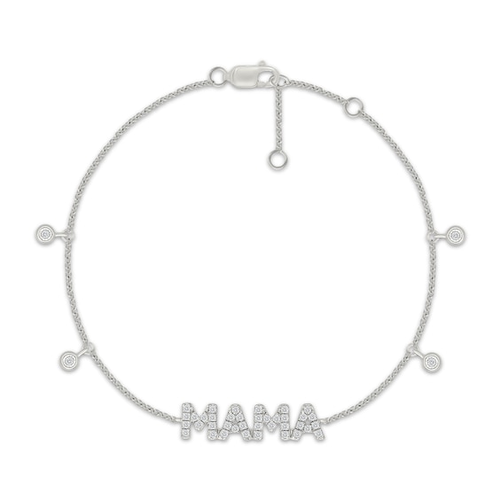 KAY Lab-Grown Diamonds "Mama" Bracelet 1/4 ct tw Sterling Silver 7.5"