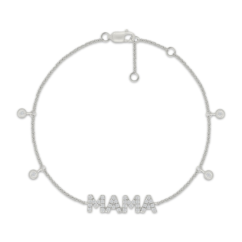 Main Image 1 of KAY Lab-Grown Diamonds "Mama" Bracelet 1/4 ct tw Sterling Silver 7.5"