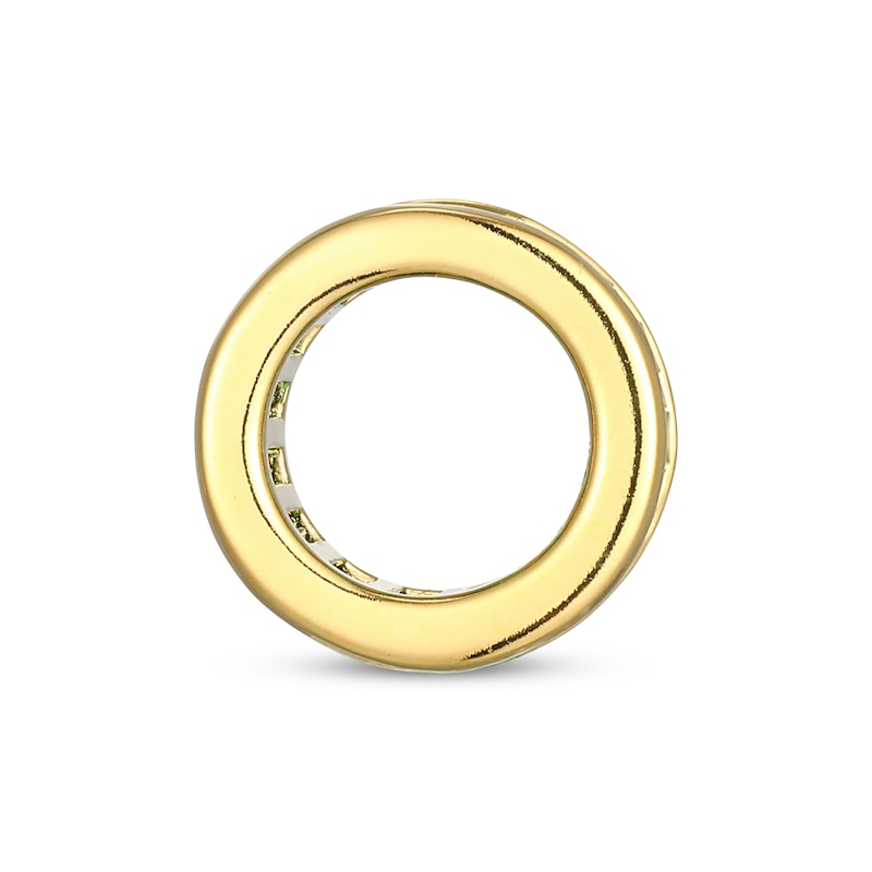 Main Image 3 of STUDIO BY KAY Baguette-Cut Lab-Created Emerald Rondelle Charm 24K Yellow Gold Vermeil Sterling Silver