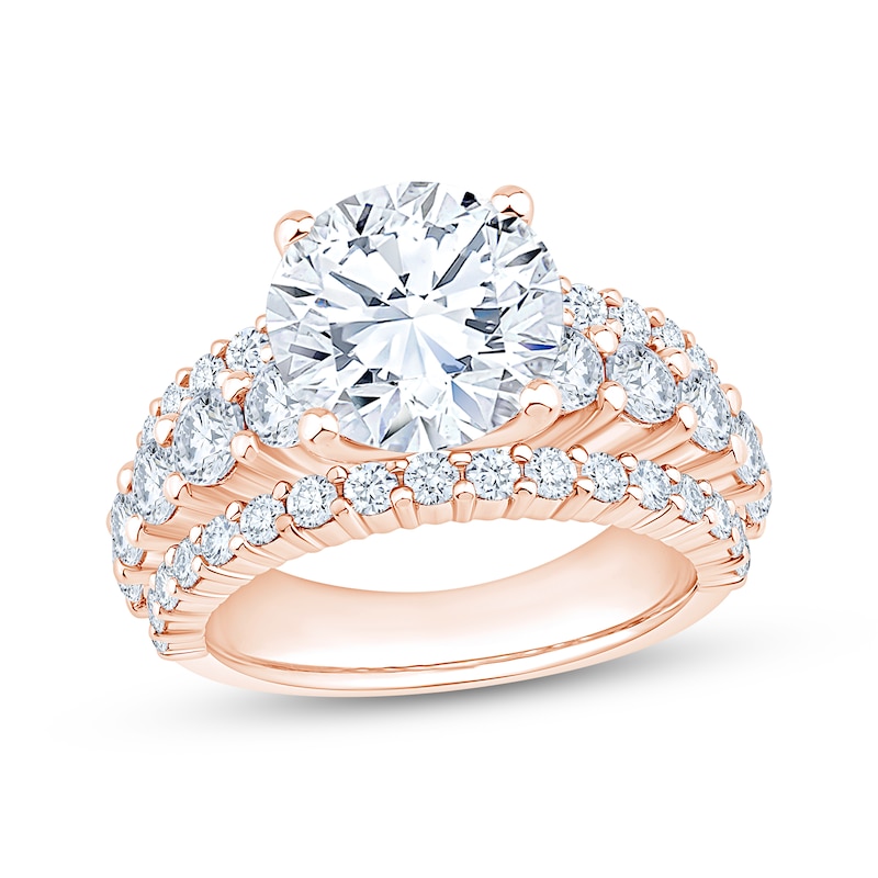 Main Image 1 of Now + Forever Lab-Grown Diamonds Certified Round-Cut Engagement Ring 6 ct tw 14K Rose Gold