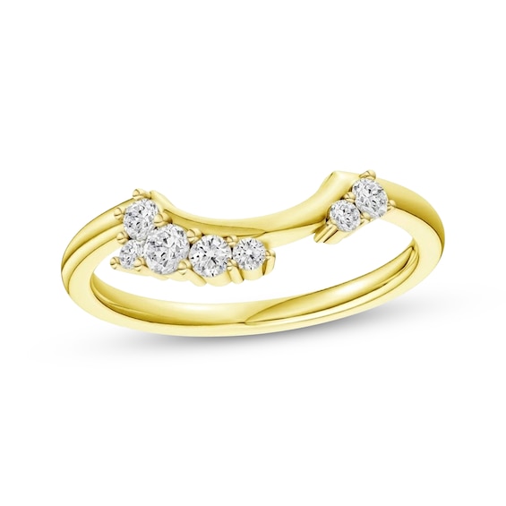 Now + Forever Diamond Contour Wraparound Band 1/5 ct tw 10K Yellow Gold
