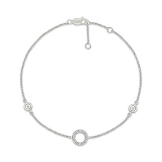 KAY Lab-Grown Diamonds Circle Station Bracelet 1/20 ct tw Sterling Silver 7.5"
