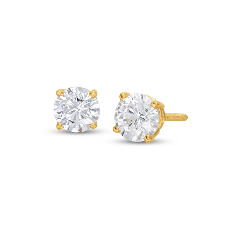 Teeny Diamond Stud 10K White Gold / Pair