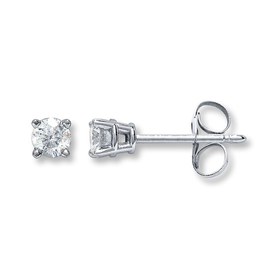 Diamond Earrings 1/5 ct tw Round-cut 14K White Gold (I/I2)