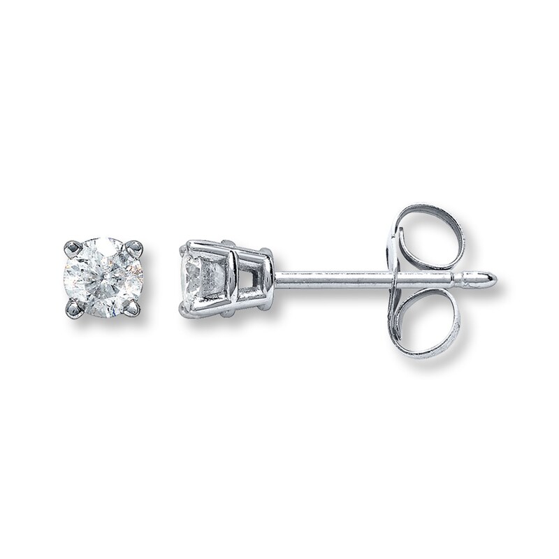 Diamond Earrings 1/5 ct tw Round-cut 14K White Gold (I/I2)