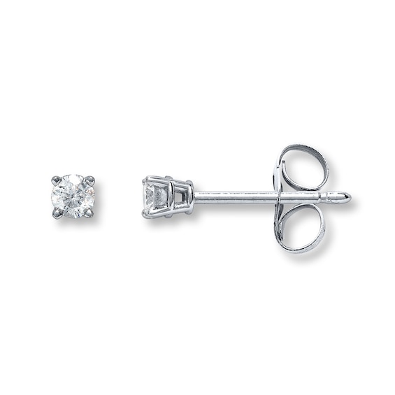Diamond Earrings 1/20 ct tw Round-cut 14K White Gold (I/I2)
