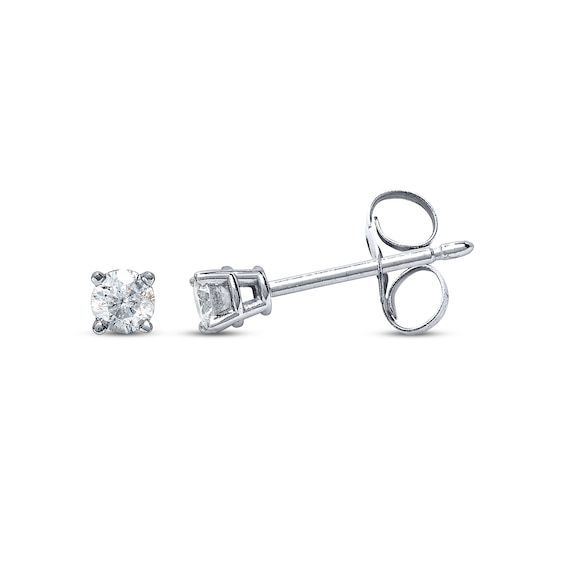 Diamond Earrings 1/10 ct tw Round-Cut 14K White Gold (I/I2