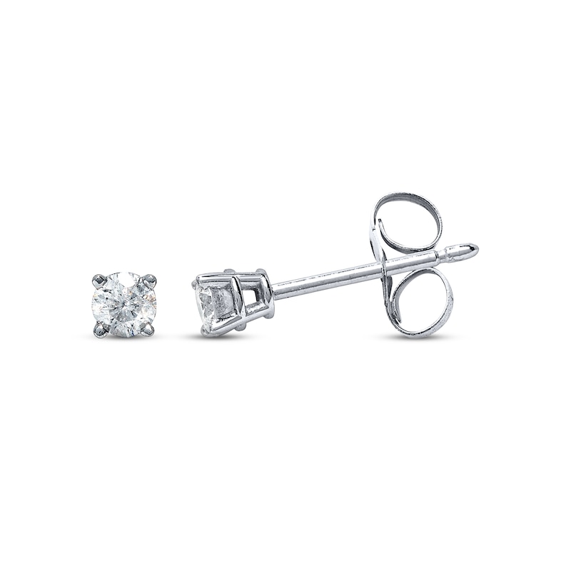 Diamond Earrings 1/10 ct tw Round-Cut 14K White Gold (I/I2)