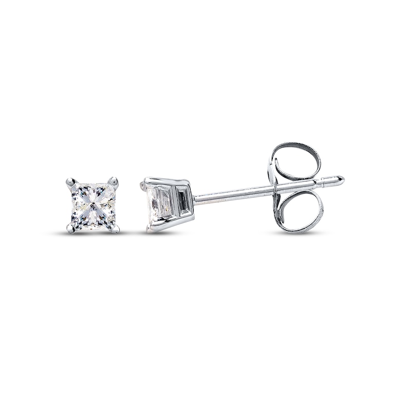 Main Image 1 of Diamond Earrings 1/4 ct tw Princess-cut 14K White Gold (I/I2)