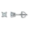 Thumbnail Image 0 of THE LEO Diamond Earrings 1/2 ct tw Princess-cut 14K White Gold (I/SI2)