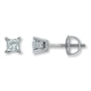 Thumbnail Image 1 of THE LEO Diamond Earrings 1/2 ct tw Princess-cut 14K White Gold (I/SI2)
