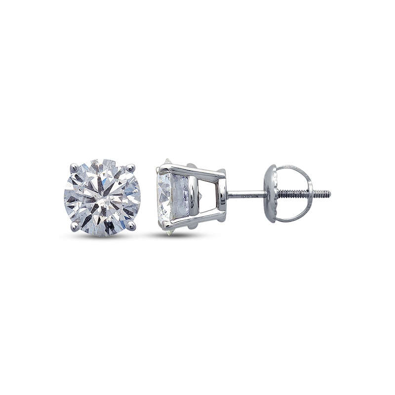 Diamond Solitaire Earrings 1-1/2 ct tw Round-Cut 14K White Gold (I/I2)