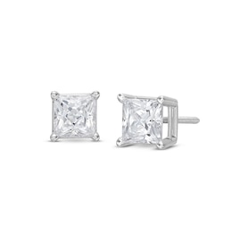 Diamond Earrings 1-1/2 ct tw Princess-cut 14K White Gold (I/I2)