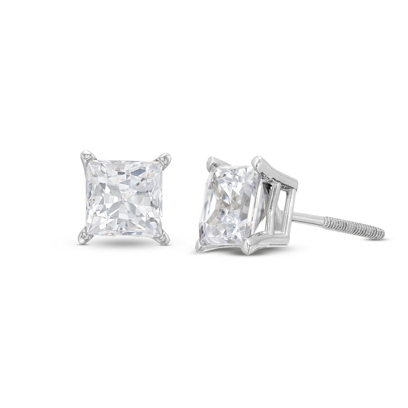 Diamond Earrings 2 ct tw Princess-cut 14K White Gold (I/I2)