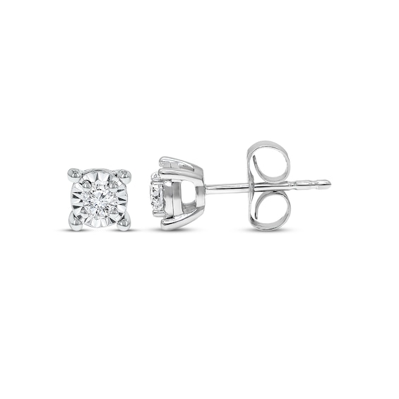 Radiant Reflections 1/10 cttw Diamonds Sterling Silver Earrings (J/I3