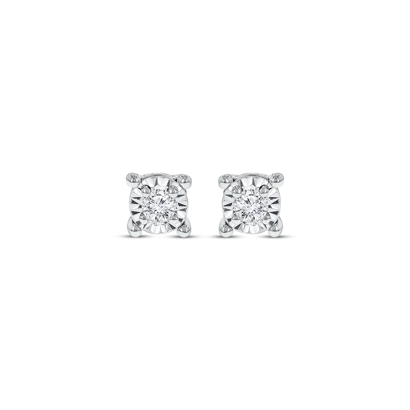 Main Image 2 of Radiant Reflections 1/10 cttw Diamonds Sterling Silver Earrings (J/I3)