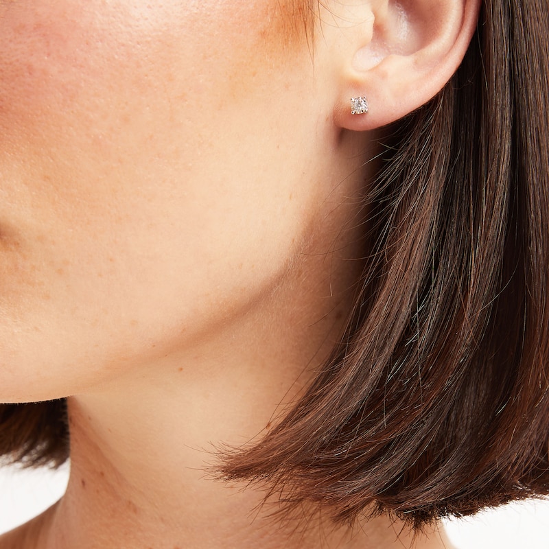 Main Image 3 of Radiant Reflections 1/10 cttw Diamonds Sterling Silver Earrings (J/I3)