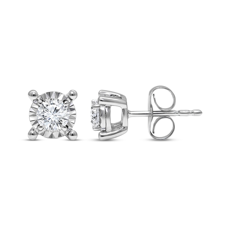 Main Image 1 of Radiant Reflections 1/3 ct tw Diamonds Sterling Silver Earrings (J/I3)