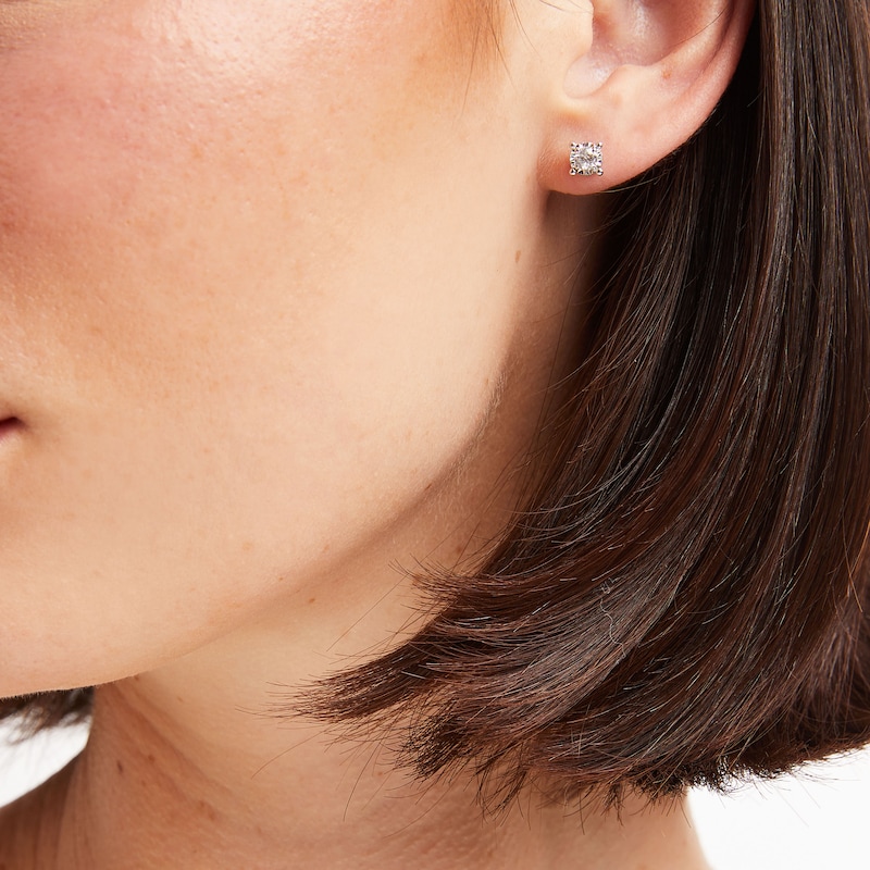 Main Image 3 of Radiant Reflections 1/3 ct tw Diamonds Sterling Silver Earrings (J/I3)