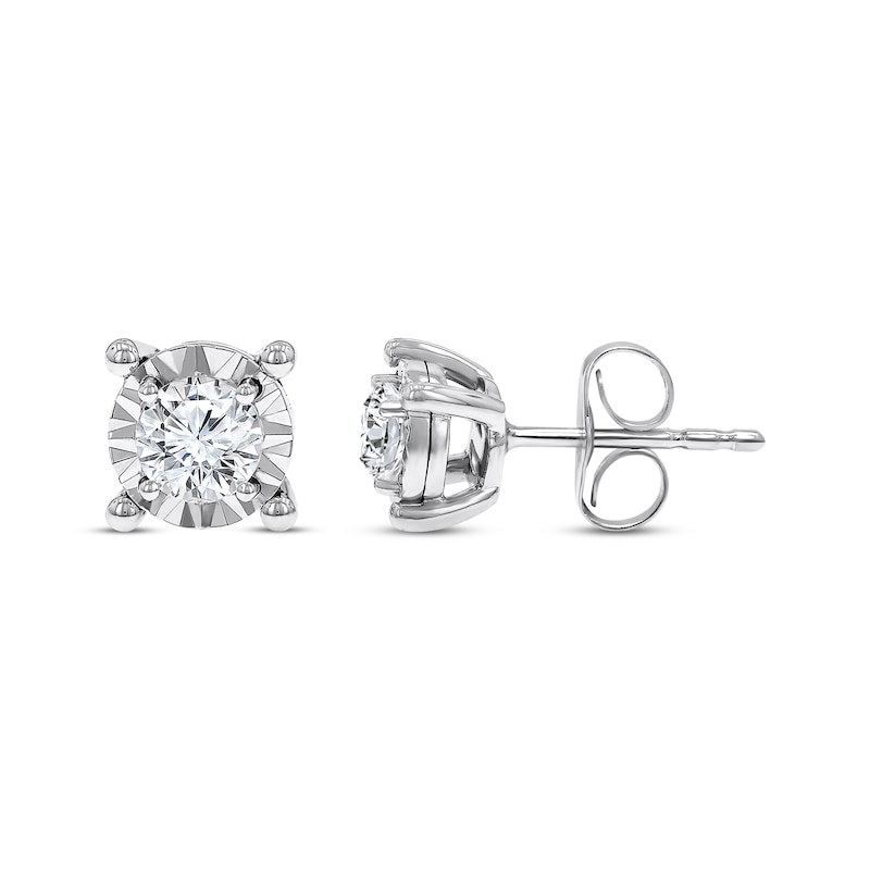 Radiant Reflections 1/2 ct tw Diamonds 10K White Gold Earrings (J/I3)