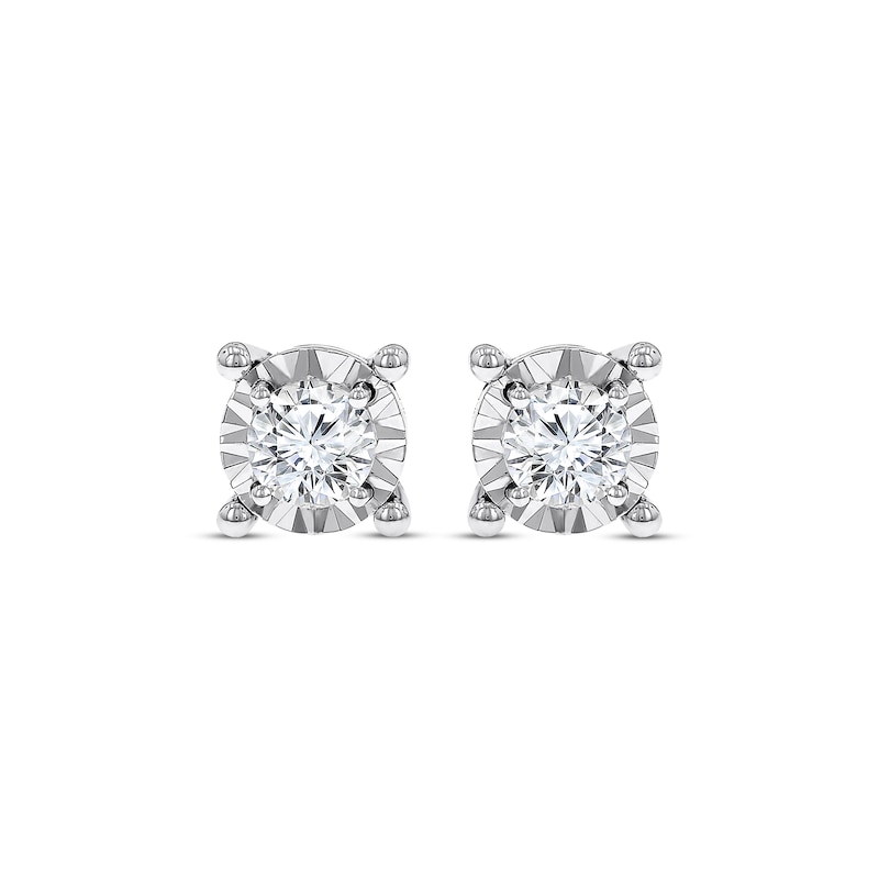 Main Image 2 of Radiant Reflections 1/2 ct tw Diamonds 10K White Gold Earrings (J/I3)
