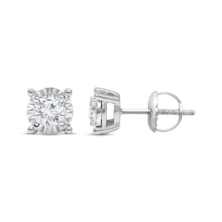 Radiant Reflections 1 ct tw Diamonds 10K White Gold Earrings (J/I3)