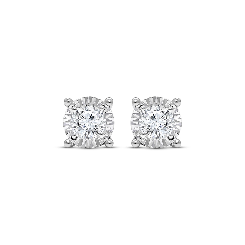 Main Image 2 of Radiant Reflections 1 ct tw Diamonds 10K White Gold Earrings (J/I3)