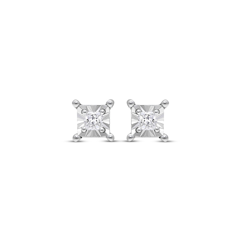 Radiant Reflections 1/10 cttw Diamonds Sterling Silver Earrings (J/I3)