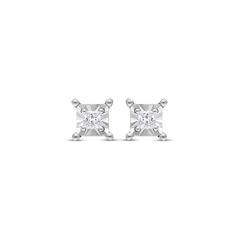 Main Image 2 of Radiant Reflections 1/10 cttw Diamonds Sterling Silver Earrings (J/I3)