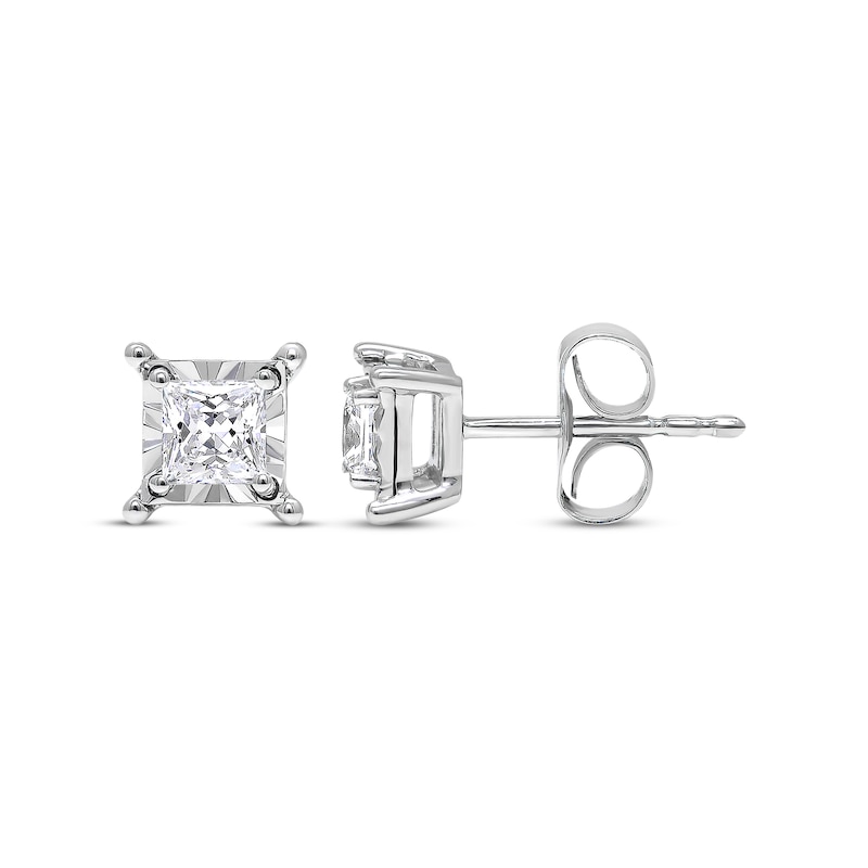 Main Image 1 of Radiant Reflections 1/2 ct tw Diamonds 10K White Gold Earrings (J/I3)