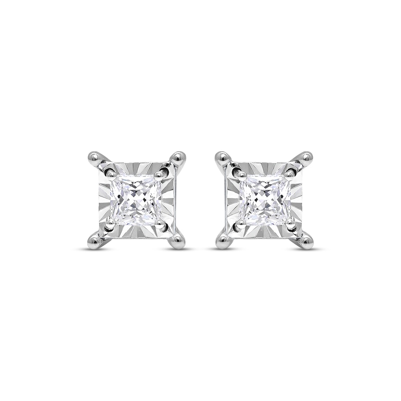 Radiant Reflections 1 ct tw Diamonds 10K White Gold Earrings (J/I3)