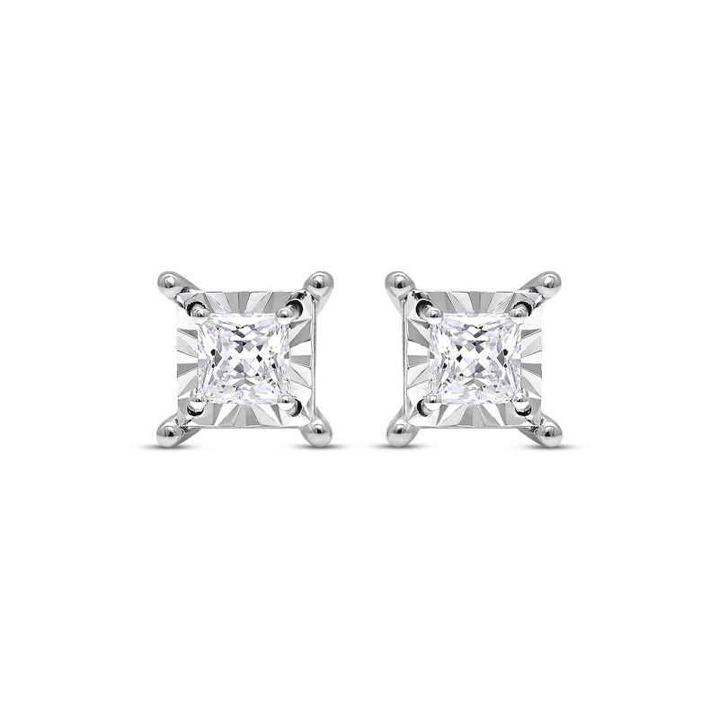 Main Image 2 of Radiant Reflections 1 ct tw Diamonds 10K White Gold Earrings (J/I3)