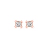 Thumbnail Image 1 of Diamond Earrings 1/4 ct tw Princess-cut 14K Rose Gold (I/I2)