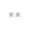 Thumbnail Image 2 of Diamond Earrings 1/4 ct tw Princess-cut 14K Rose Gold (I/I2)