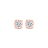 Thumbnail Image 2 of Diamond Earrings 1/2 ct tw Princess-cut 14K Rose Gold (I/I2)