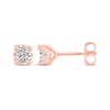 Thumbnail Image 3 of Diamond Earrings 1/2 ct tw Princess-cut 14K Rose Gold (I/I2)