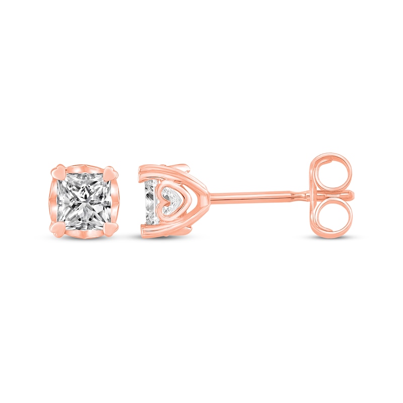 Disney Belle Inspired Rose Diamond Earring 14K Rose Gold | Enchanted Disney Fine Jewelry