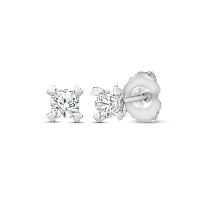 1/4-1 Carat 14K White Gold Screw Back Diamond Stud Earrings Value  Collection (IJ I1-I2)