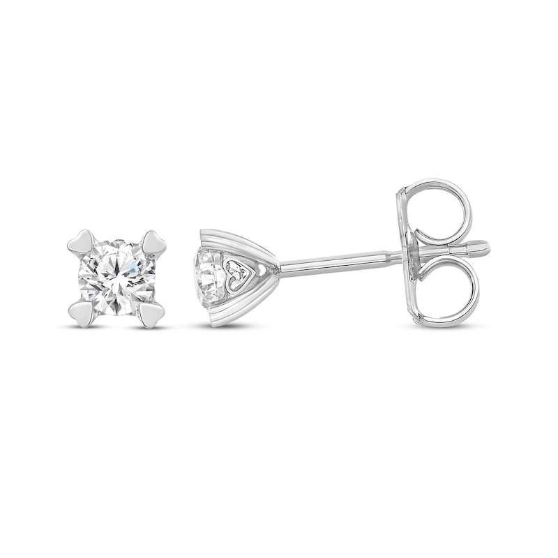 Main Image 3 of Diamond Earrings 1/4 ct tw Round-cut 14K White Gold (I/I2)