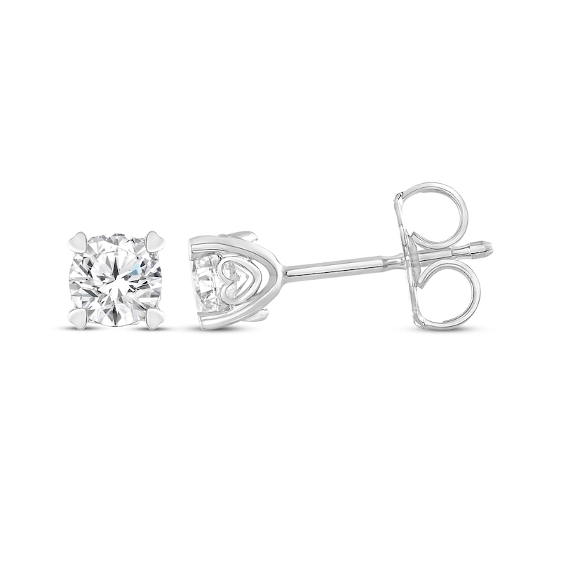 Main Image 3 of Diamond Earrings 1/2 ct tw Round-cut 14K White Gold (I/I2)