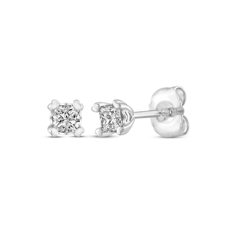 Main Image 1 of Diamond Earrings 1/4 ct tw Princess-cut 14K White Gold (I/I2)