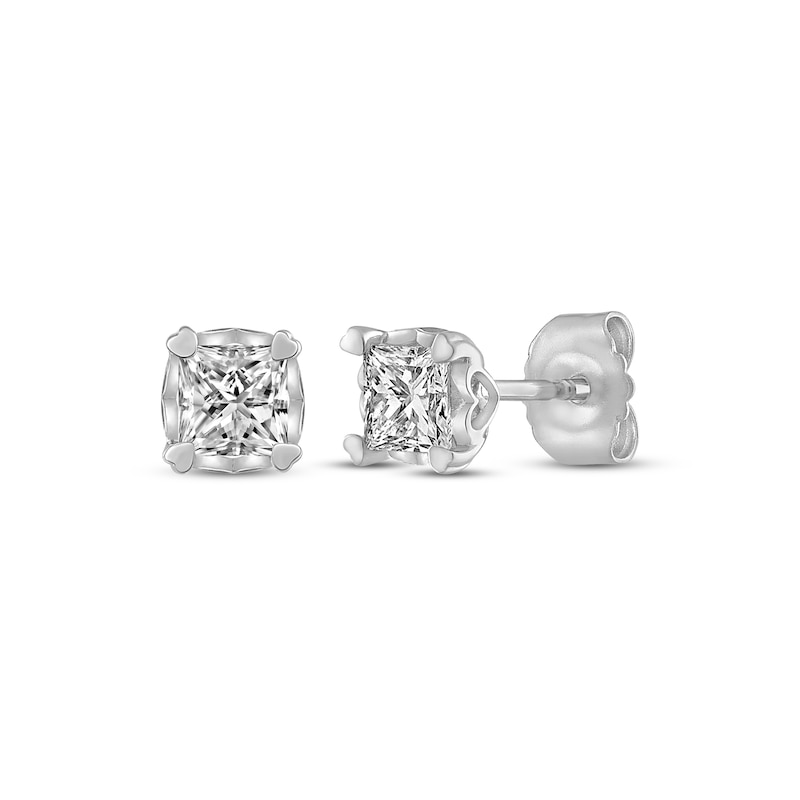 Main Image 1 of Diamond Earrings 1/2 ct tw Princess-cut 14K White Gold (I/I2)