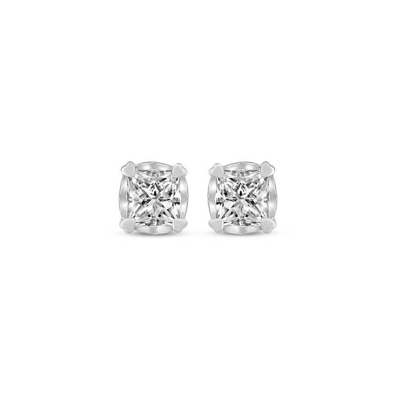 Main Image 2 of Diamond Earrings 1/2 ct tw Princess-cut 14K White Gold (I/I2)