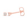 Thumbnail Image 2 of Diamond Solitaire Earrings 1/10 ct tw 14K Rose Gold (I/I2)