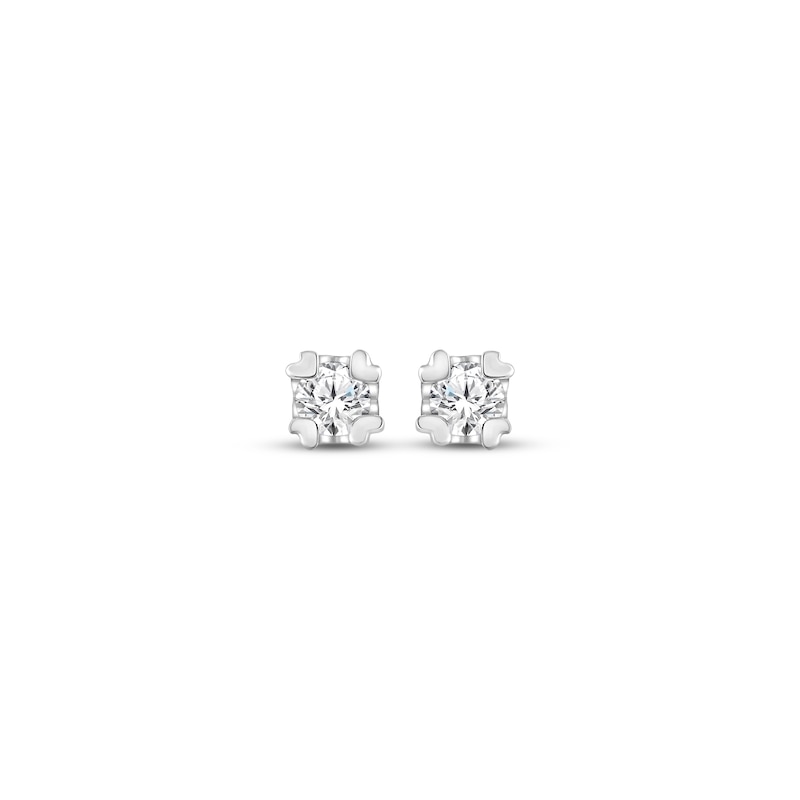 Diamond Solitaire Earrings 1/10 ct tw 14K White Gold (I/I2)