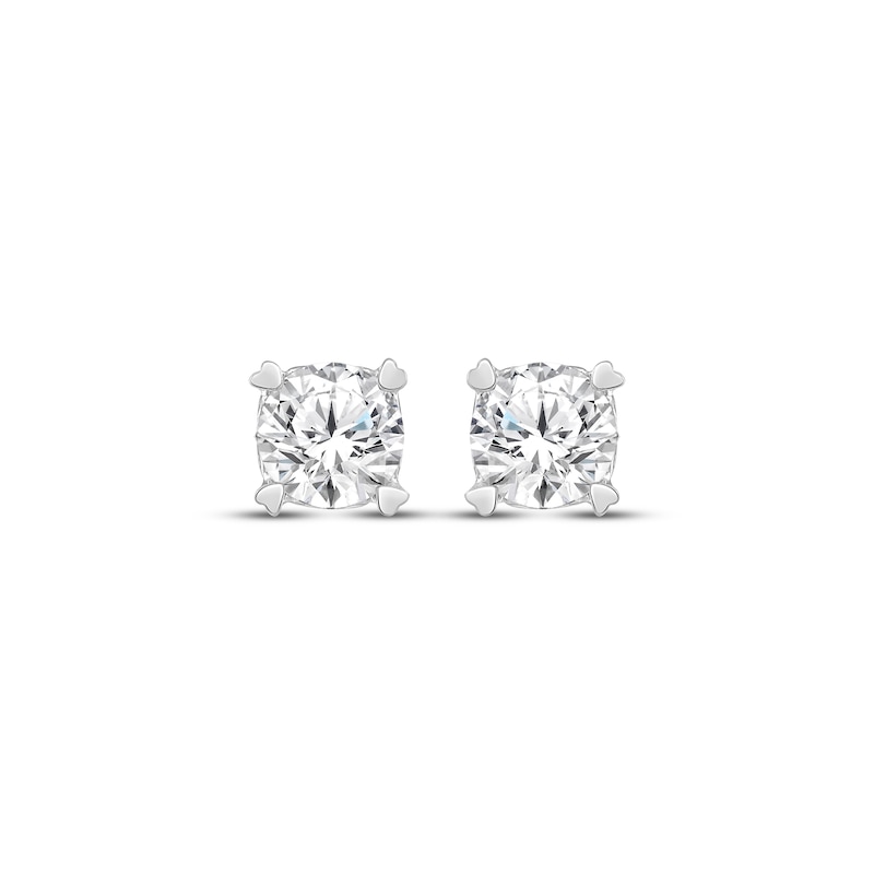 Main Image 2 of Solitaire Earrings 1 ct tw Diamonds 14K White Gold (I/I2)